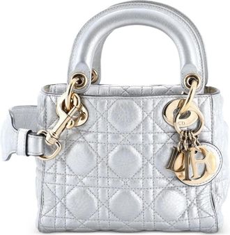 Dior Supple Lady Dior Bag Cannage Quilt Calfskin Mini satchel - Groen