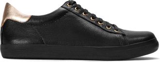 Kazar Dames zwarte sneakers - Dames - Sneakers - Zwart - 35 EU - Leer - Schoenen