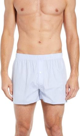 Hanro Fancy Cotton Boxers in Light Blue at Nordstrom, Size Xx-Large