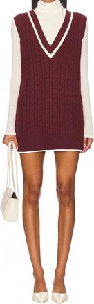 Amanda Uprichard Cambridge Vest Dress In Burgundy