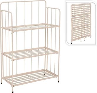 Progarden Estanteria Plegable 58x27x90 Cm Metal Blanca, Estanteria Plegable 58x27x90 Cm Metal Blancaestante Para Plantas/mesa Para Plantas - Color Blanco - Meta