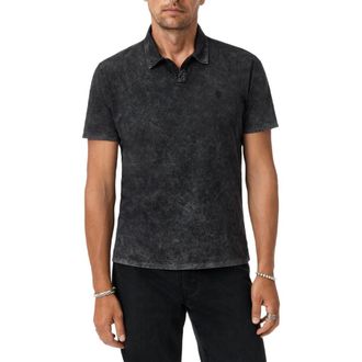 John Varvatos Carsten Johnny Collar Polo in Black at Nordstrom Rack, Size Small