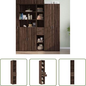 vidaXL Credenza marrone - Credenza Rovere Marrone 30x42,5x185 cm in Legno Multistrato