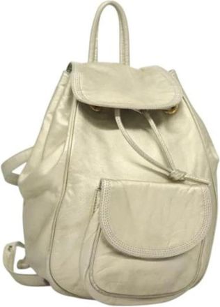 Loewe Pre-owned Leather backpacks - Dames - Vintage Rugzakken - Geel - ONE Size - Leer - Vintage
