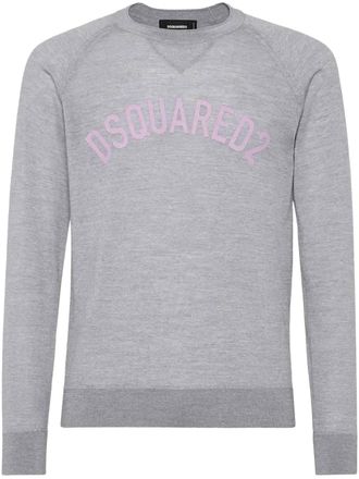 Dsquared2 fine-knit T-shirt - men - Virgin Wool - L - Grey
