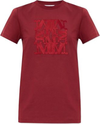 Max Mara T-shirt Bravo - Dames - T-shirts - Rood - M - Katoen - Tops