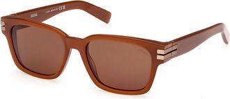 Ermenegildo Zegna EZ0237 45E Mens Sunglasses Brown Size 55