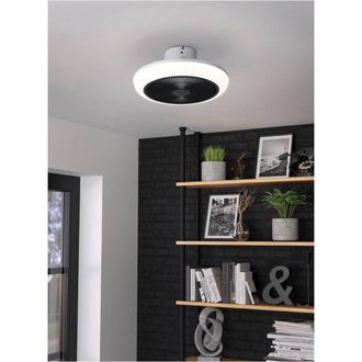 Loops Sleek Integrated LED Ceiling Light in White & Black for Indoor Space