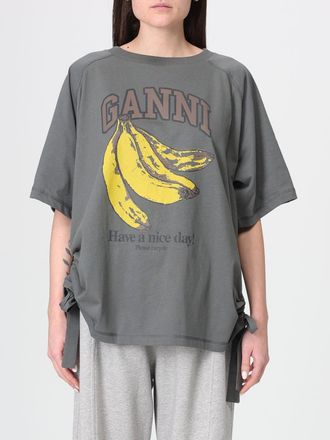 Ganni T-shirts in cotone con stampa banane Ganni