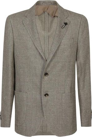 Lardini Speciale Single-Breasted Blazer - Heren - Blazers - Groen - 3XL - Wol - Jassen
