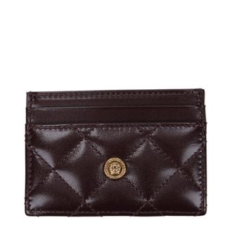 Versace Purple Leather Womens Cardholder