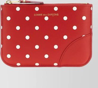 Comme Des Gar&ccedil;ons leather polka-dot card holder