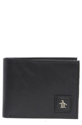 Original Penguin Leather Passcase Wallet in Black at Nordstrom Rack
