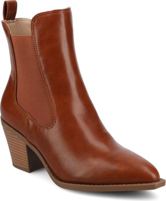 Journee Collection Womens Rosemary Western Chelsea Booties