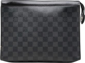 Louis Vuitton Black Pvc Leather Pochette (Pre-Owned)