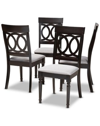 Design Studios Dnu Design Studios Set Of 4 Lucie Modern And Contemporary Wood Dining Chairs