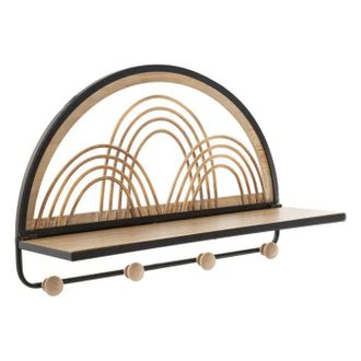 Decorspace Perchero Mural Mauro Ferretti Porto 46 Cm Negro Rat&aacute;n