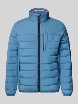 Tom Tailor Regular Fit Steppjacke mit seitlichen Stretcheins&auml;tzen in Jeansblau, Gr&ouml;&szlig;e XXXL