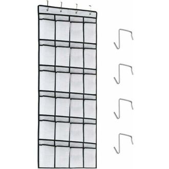OEM Organizador De Zapatos Para Colgar En La Puerta Con 24 Bolsillos, Lavable, De Tela Oxford De Alta Calidad Y 4 Ganchos - Crezuo