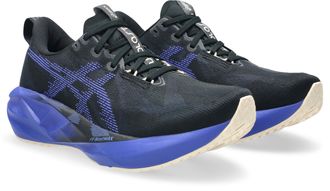 Asics Laufschuh ASICS NOVABLAST 5, Herren, Gr. 46, blau (schwarz, cobalt burst), Synthetik, Schuhe Laufschuh, mit Engineered Jacquard Mesh-Obermaterial, mit