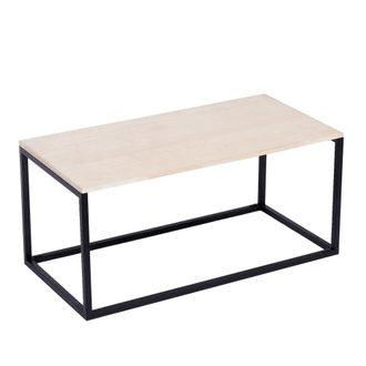 Nordlys Mesa de centro estilo industrial en madera y acero