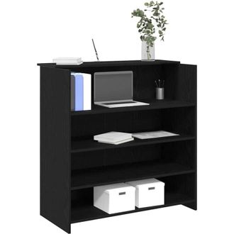 vidaXL Vidaxl - Mostrador De Recepci&oacute;n Roble Negro 100x50x103,5 Cm