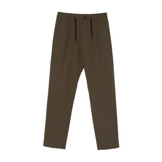 Herno Broeken, Heren, Groen, XL, Leer, Drawstring Broeken
