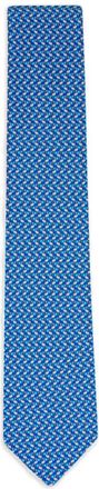 Ferragamo patterned silk tie - Blauw