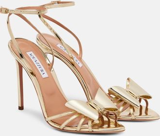 Aquazzura Sandali Black Tie 105 in similpelle