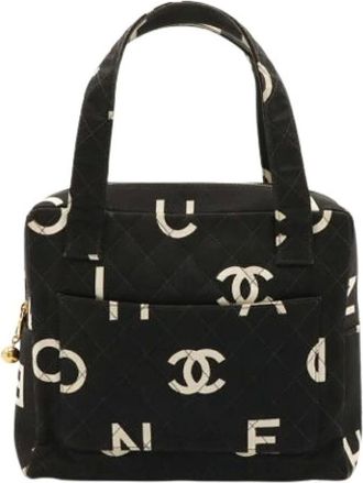 Chanel Pre-owned Handbags, female, Black, Size: ONE SIZE Pre-owned Leather Handbag