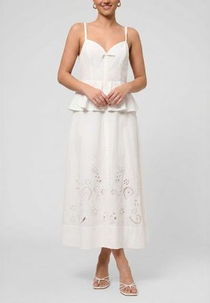 Rachel Roy Isabelle Peplum Maxi Dress in White at Nordstrom, Size 12