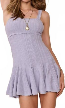 LoveShackFancy Tabatha Stretch Pointelle Mini Dress In Moonwash