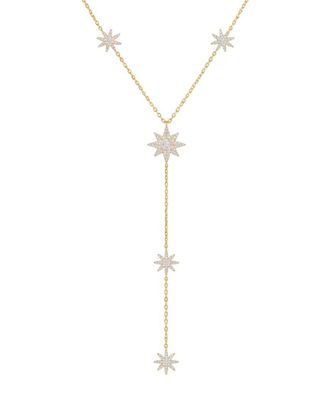 Liv Oliver 18K Plated Cz Stardust Cascade Necklace