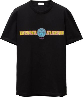 Versace Printed Cotton-jersey Slim T-shirt