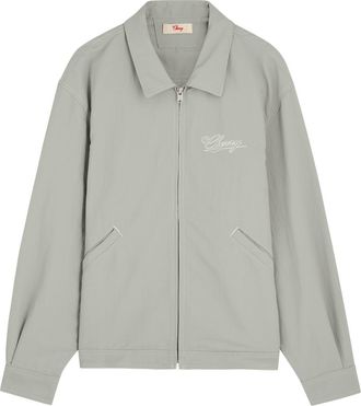 Cherry Los Angeles Logo-embroidered Shell Jacket - Grey - XL