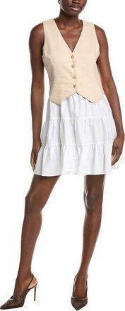 Ellen Tracy Twofer Linen-Blend Vest Dress
