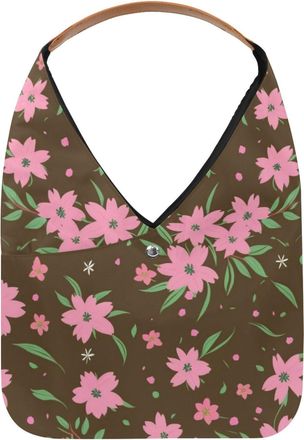 Generic Colorful Flowers Reusable Lightweight Grocery Bags - Foldable Into Compact Pouch, Washable & Sturdy, Multipurpose for Shopping and Travel