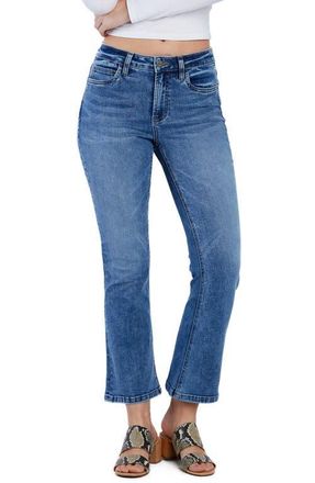 HINT OF BLU High Waist Ankle Flare Jeans in Cali Dreaming Blue at Nordstrom, Size 25