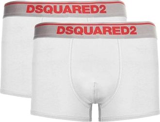 Dsquared2 Basic Trunk Twin Pack - Heren - Ondergoed - Wit - Maat: S Katoen