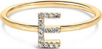 House of Brilliance 10K Gold Diamond Accent Initial A-Z Ring