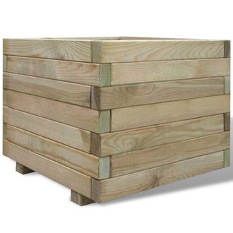 vidaXL Arriate Cuadrado Madera 50x50x40 Cm Vidaxl