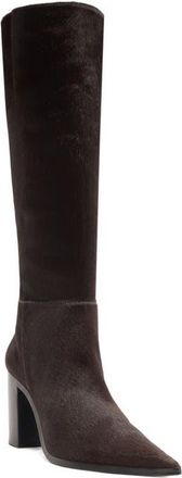 Schutz Mikki Up Block Pointed Toe Knee High Boot in New Bison at Nordstrom, Size 7.5