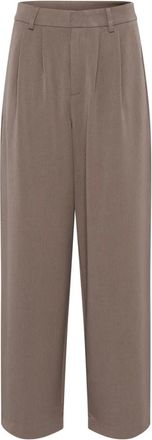 Saint Tropez Broeken, Dames, Bruin, XS, Wijde Pijp Broek Shitake