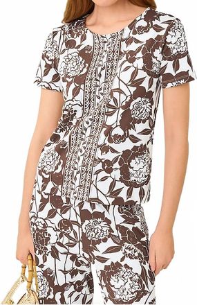 Lilly Pulitzer Upf 50+ Demia Chillylilly Top In Resort White Marni Engineered