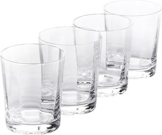 Sur la table Cambron 4 Piece 10oz Optic Double Old Fashioned Handmade Glass Drinkware Set