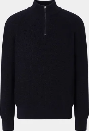 Ermenegildo Zegna Men & apos;s Cashmere Texture-Knit Quarter-Zip Sweater