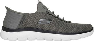 Skechers Mens Summits - Hoge Slip-In-sportschoenen (Olijf)