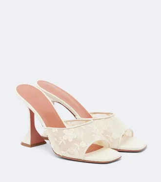 Amina Muaddi Mules Lupita in pizzo