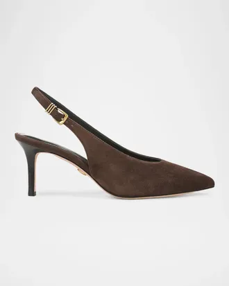 Veronica Beard 70mm Luciana Suede Slingback Pumps