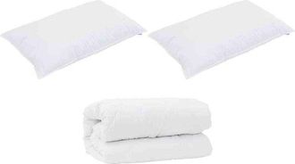 vidaXL Edred&oacute;n Con Almohadas Con Almohada 3 Pcs Microfibra Vidaxl